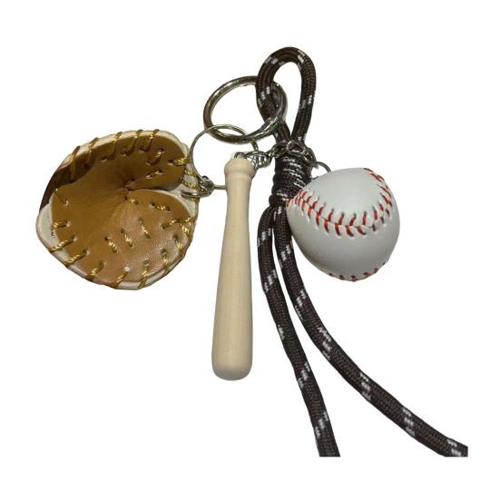 Faux Leer Baseball Sleutelhanger Dachshund Bedeltje Sleutelhanger Mini Baseball Knots Handschoen Tas Bedeltje Schattige Hond Sleutelhanger voor Rugzak Handtas