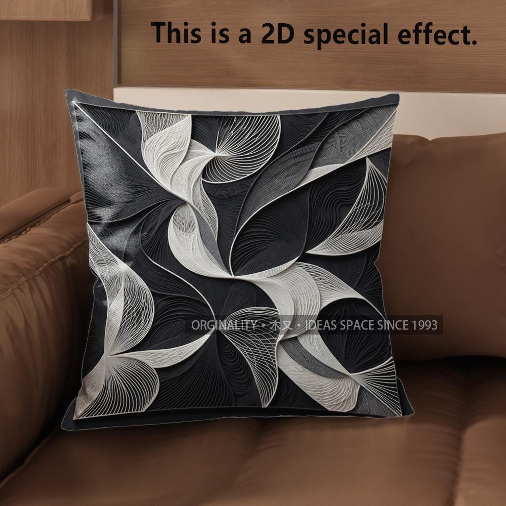 2D Modern Abstract Pattern Digital Print Pillow Covers Pattern Cushion Cover Suitable For Sofa Bedroom Car Pillow Cover
