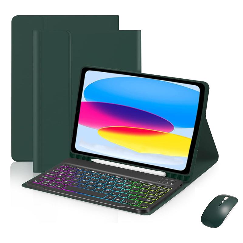 Colorful Backlit Keyboard Case for iPad 11th Gen - A16 Detachable Keyboard with Pen Holder