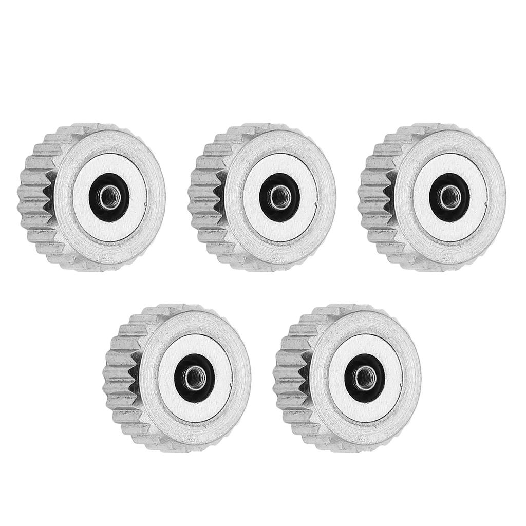 Watch Crown Quartz Mechanical Steel Watch Crown Set Watch Repairing Tool Accessory (5 Pieces)6mm Flat Hole