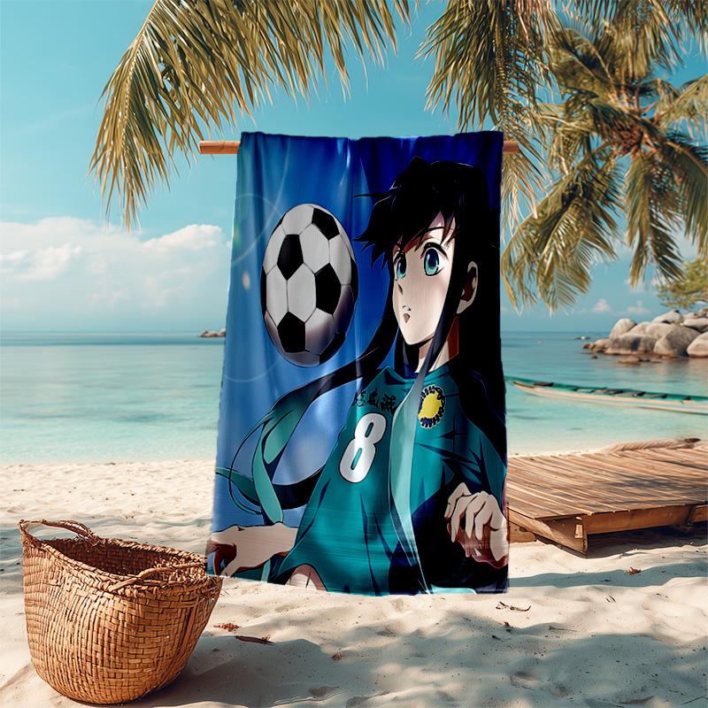 1pc Soccer Dream Journey Cartoon Quick Dry Microfiber Bath Towel for Swimming Surfing Camping Unisex Holiday. SJT72012