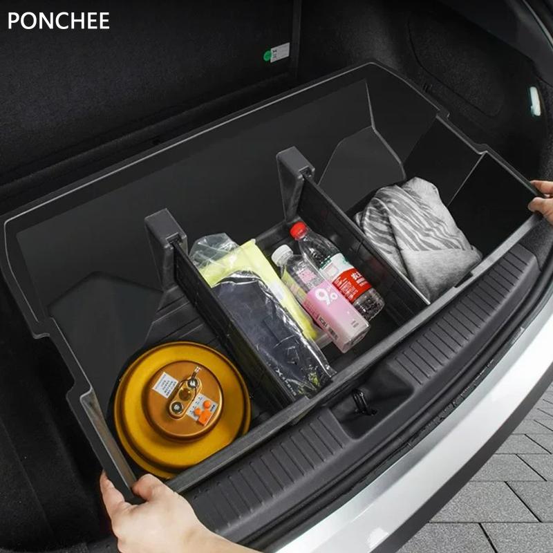 For XPENG P7+ 2026-2027 Lower Storage Box In The Trunk Trunk Storage Box Dirt-resistant Automobile Modification Supplies