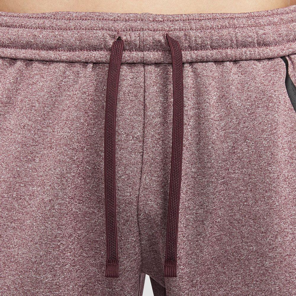 Nike Therma FIT Lace Up Fashion Versatile Fleece Lined Knitted Sweatpants Men's Bright Burgundy Red FZ1075-652
