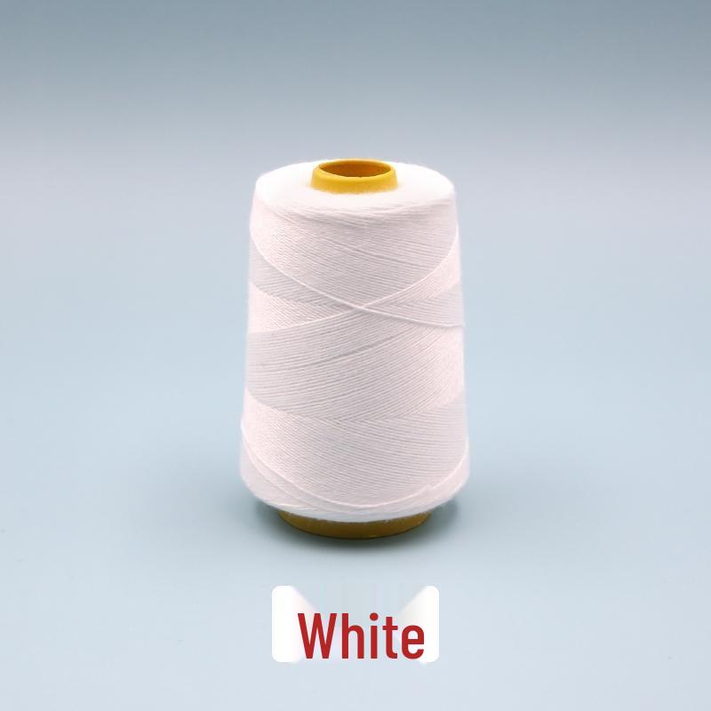 White 3-Ply Quilting Thread: Thick Handmade Cotton for Household Sewing