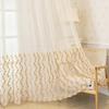 Embroidered Leaf Sheer Curtain Panel Modern Minimalist Window Treatment Living Room Dining Bedroom