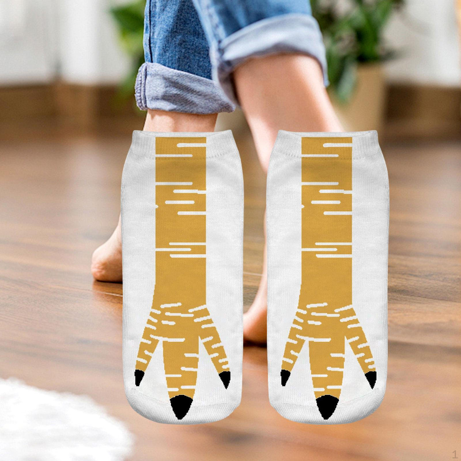 

Шкарпетки з тваринами та курячими лапками для особливих випадків та подарунків 24CM_White Yellow