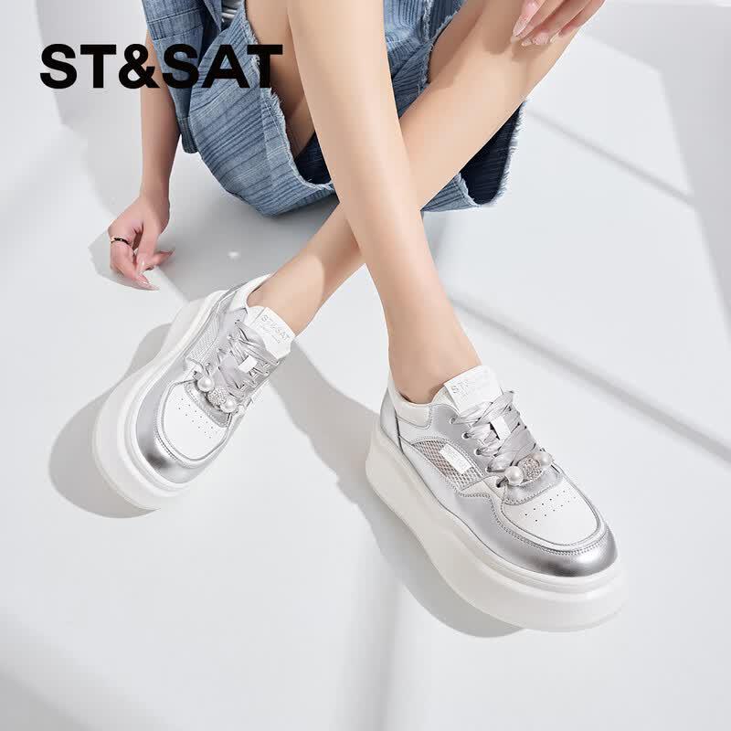 Women s Round Toe Platform Casual Sneakers 37