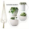 1 Stück Geflochtenes Seil Hängekorb Blumentopf Makramee Netzaufhänger Gartenhalter Handwerk Pflanze Balkondeko Zubehör