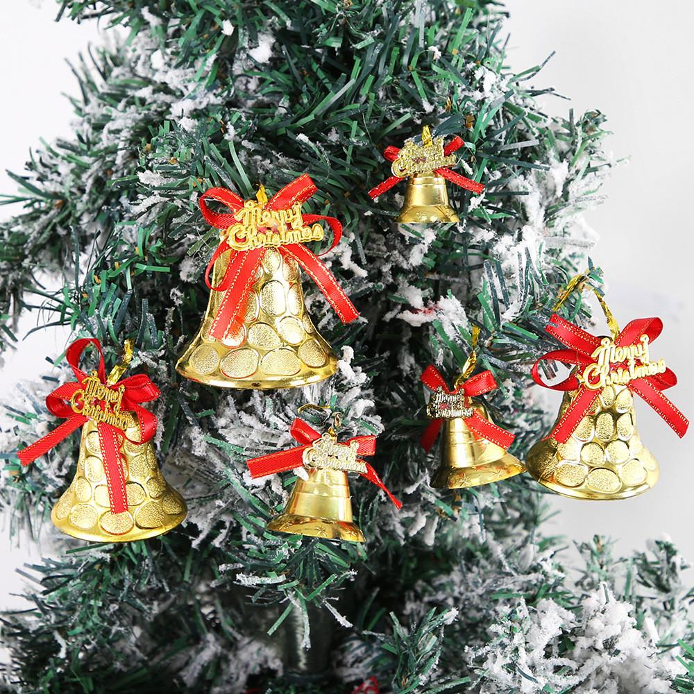 Themed Holiday Elegant Gold Plastic Christmas Bells Ideal For Tree Decorations