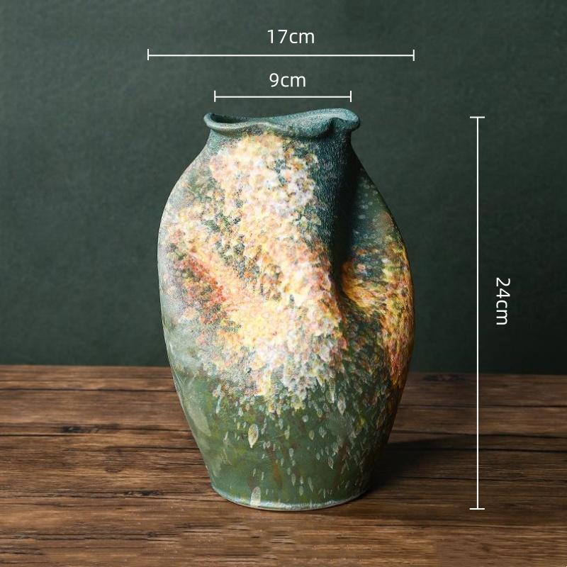 Keramikvase Handgefertigt Grobkeramik Blumenvase Keramik Handwerk Blumenarrangement Zubehör Heimdekoration
