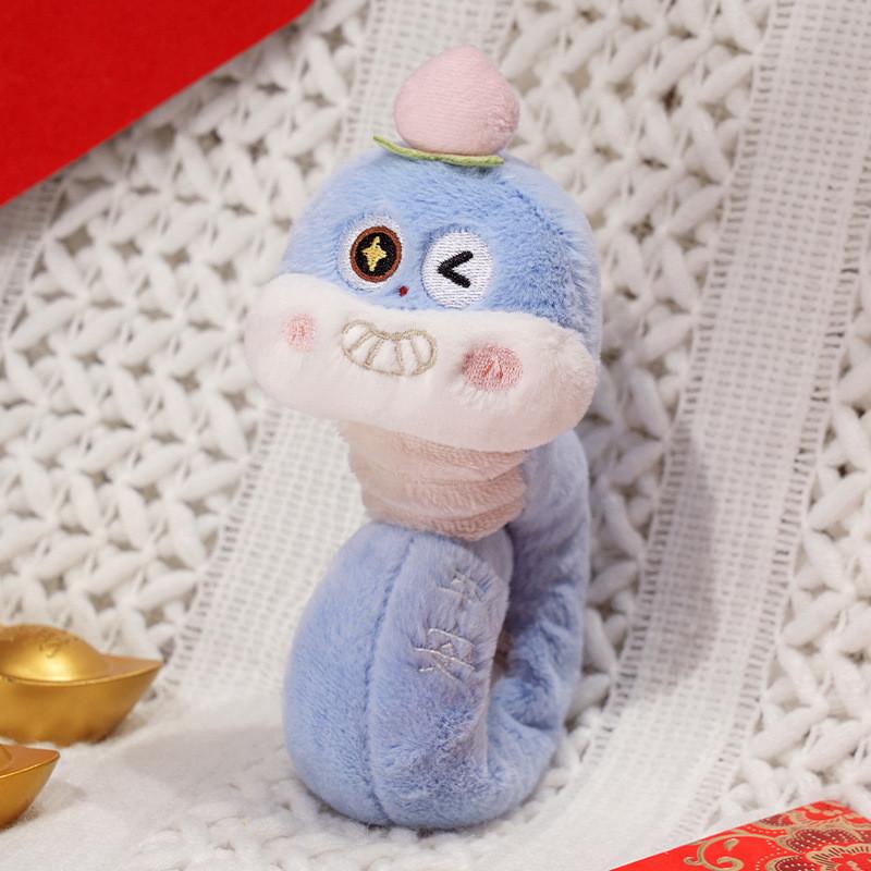 Snake Playful Plush Ring Cheerful Pink And Blue Snake Doll For Girls Decor