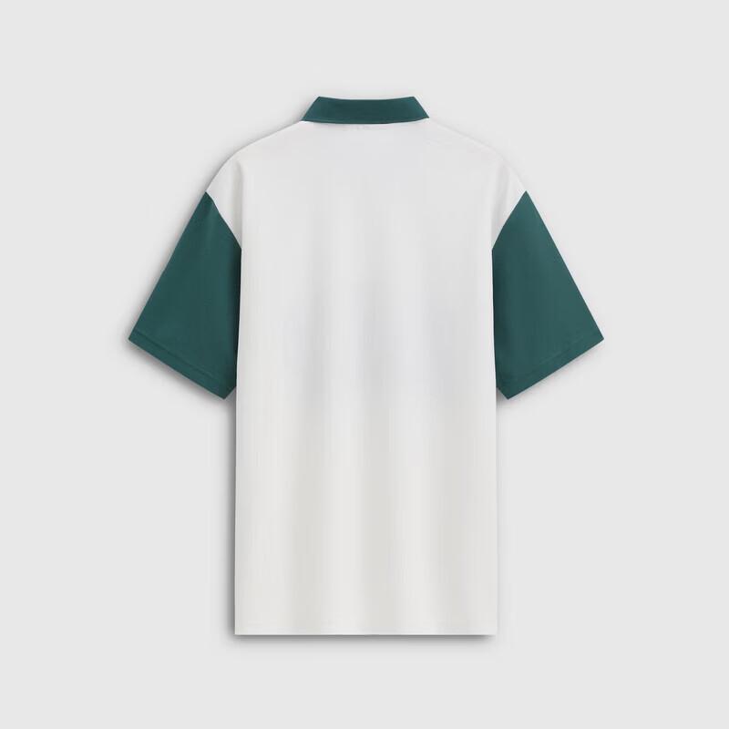 GAP Men's Pique Mesh Color-Block Logo Loose Polo Shirt