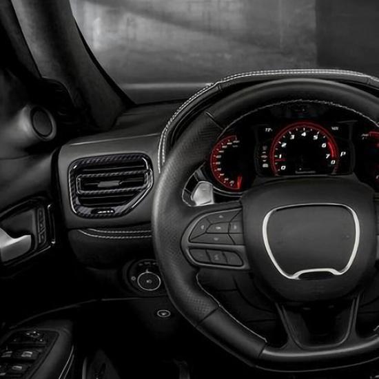 Carbon Fiber Dashboard Air Vent Outlet Cover Trim Bezels For Dodge Durango +
