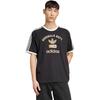 adidas Originals SS25 Serie Classica Logo del Marchio Vestibilità Larga Girocollo Manica Corta Raglan T-Shirt Uomo Top Nero KD6265