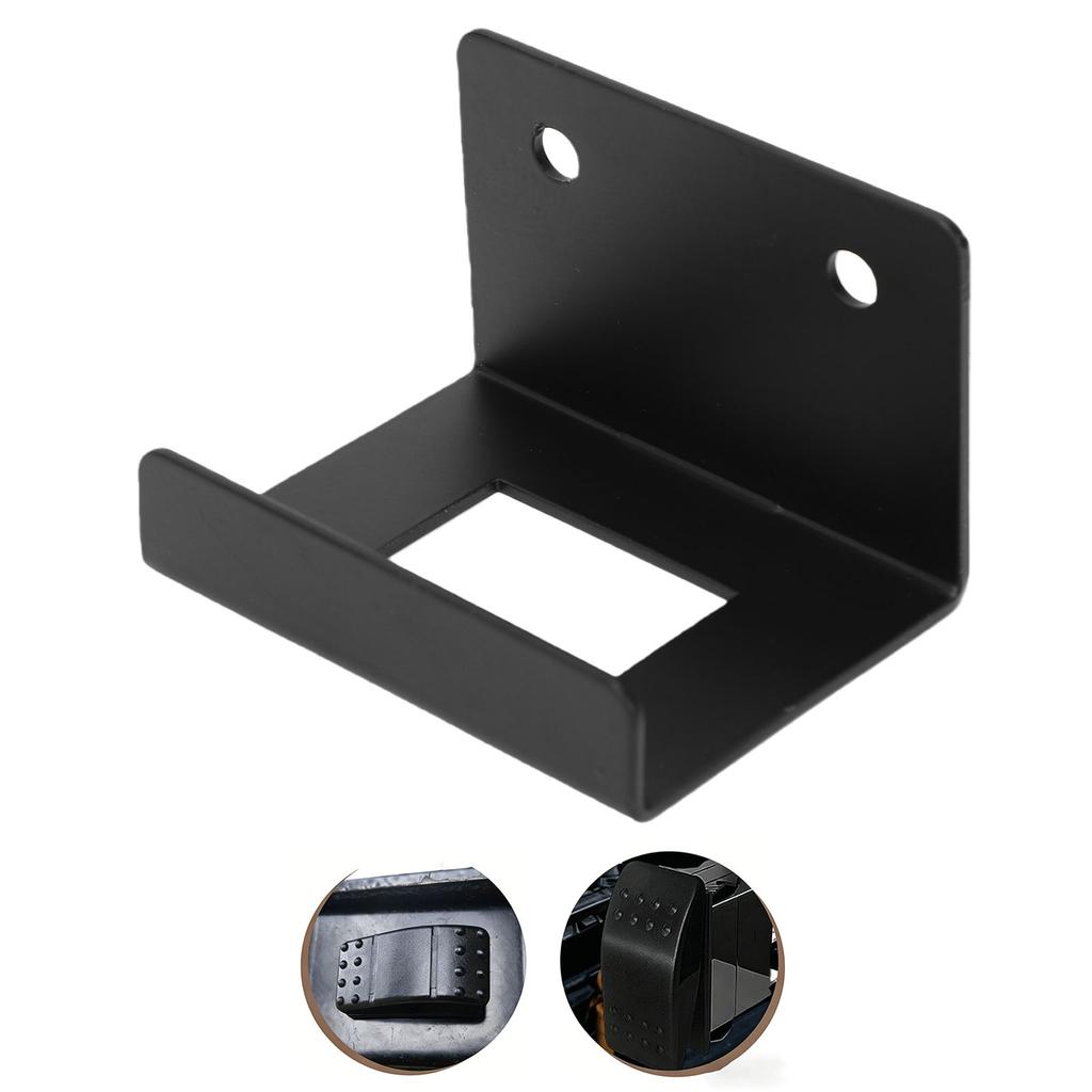 Rocker Mounting Bracket, Carbon Steel Toggle Plate for Truck Trailers and Buses with 1-7/16 X 13/16 Inch Cutout for Momentary