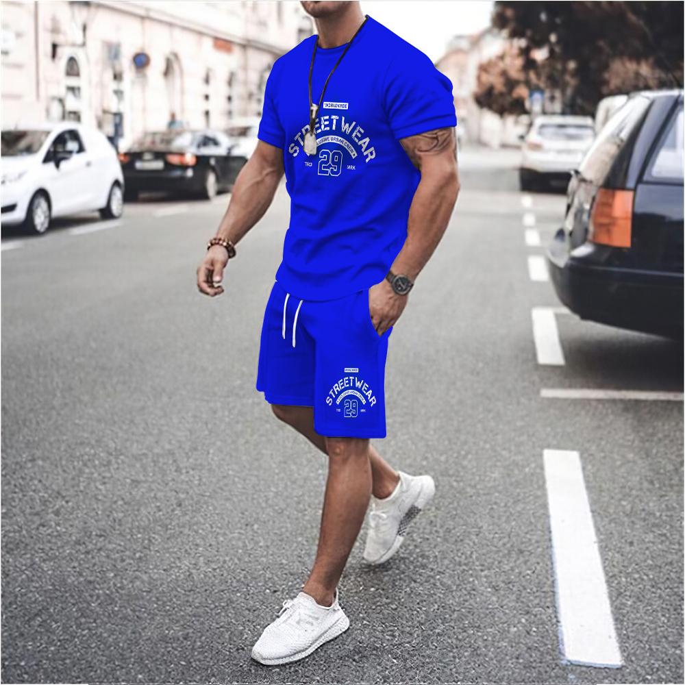 Summer Trend 2-Piece Short Sleeve Suit Oversized Casual Fashion Breathable Sports Clothing Street Personalized Two-Piece Set