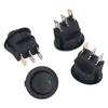 4PCS 12V Round Power Switches 3 Pin 2 Position LED Switch Boat Toggle Rocker Switch 20mm