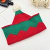 Cloth Accessories Plush Ball Soft Beanie Strip Santa Hat Outdoor Knitted Christmas Hat  Girls