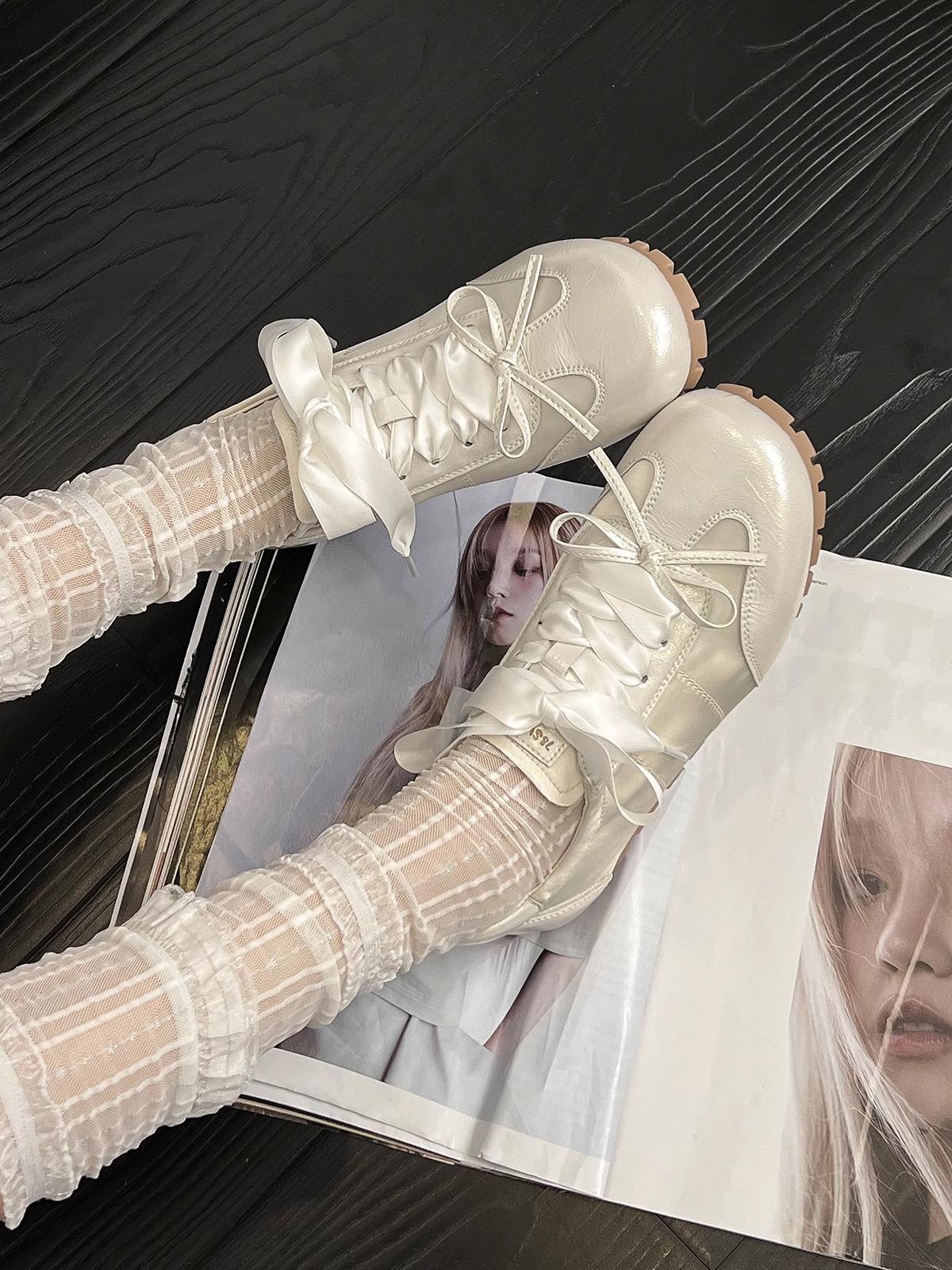 

Mint Mambo Ballet Shoes~ 2025 Spring and Autumn New Sports Leisure Breathable Forrest Gump Training Little White Shoes Women 40 білий