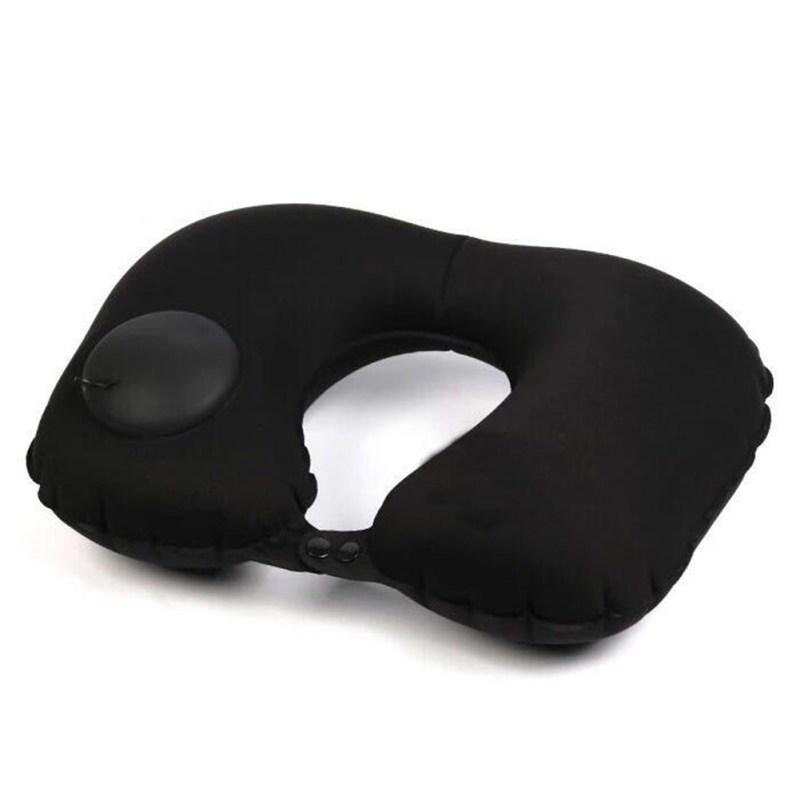 Cuscino gonfiabile automatico a forma di U, tipo push, portatile, poggiatesta ad aria