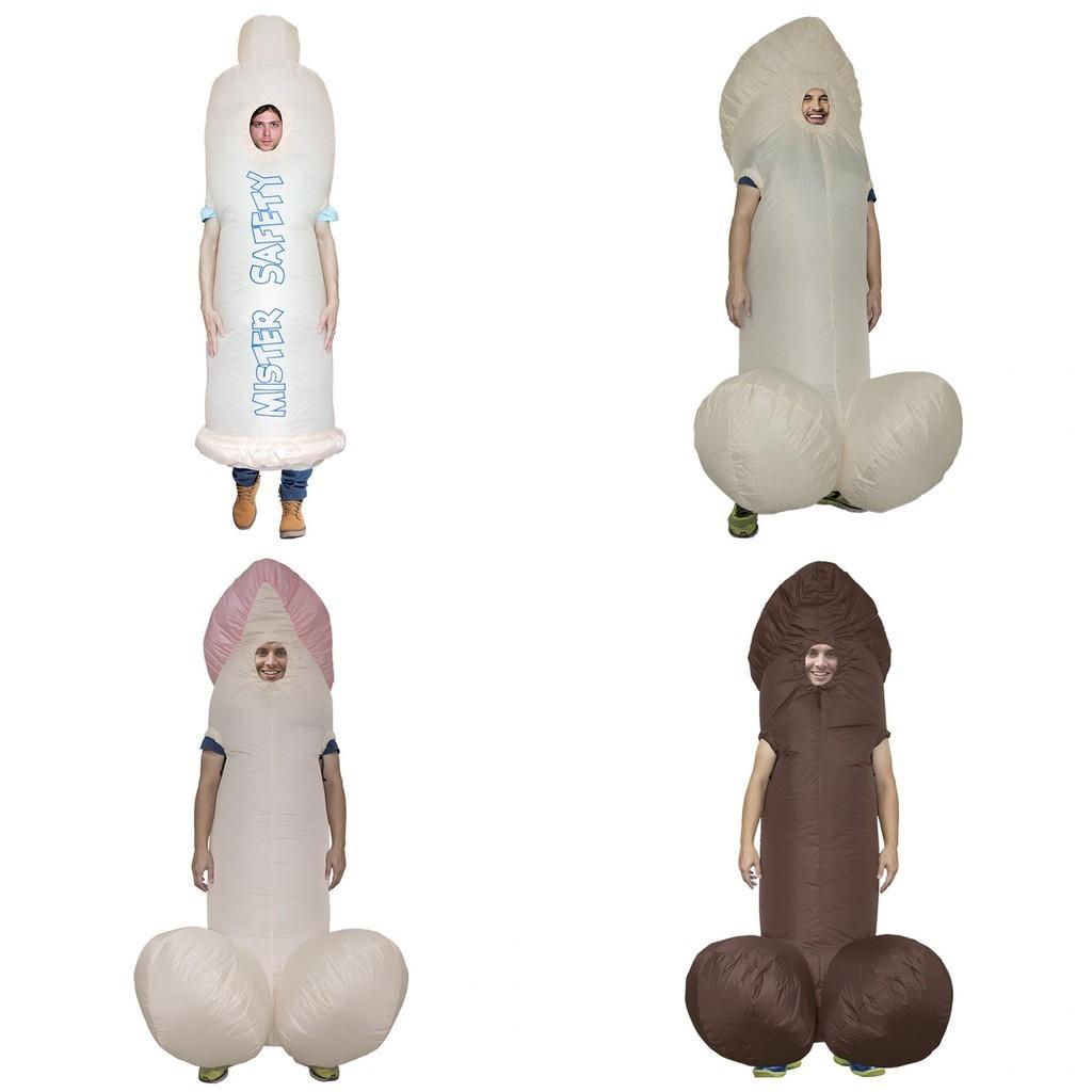 Надувний костюм для дорослих у формі члена Віллі, ідеальний для маскарадних вечірок