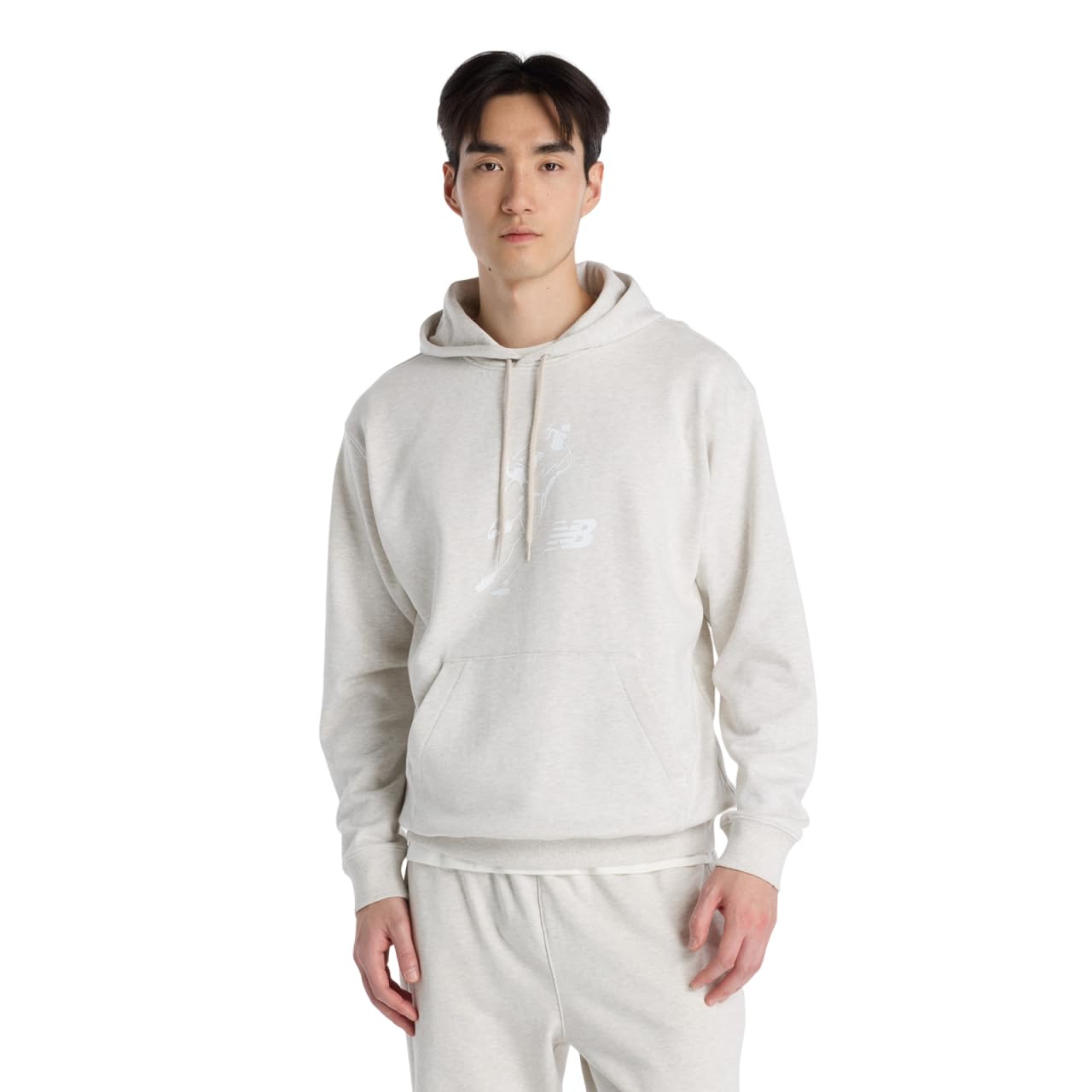 [New Balance] Худи с логотипом Shohei Ohtani Always On (MT6180FU) Комплект: Худи и Свитшот (OTH - Овсяный меланж) XL