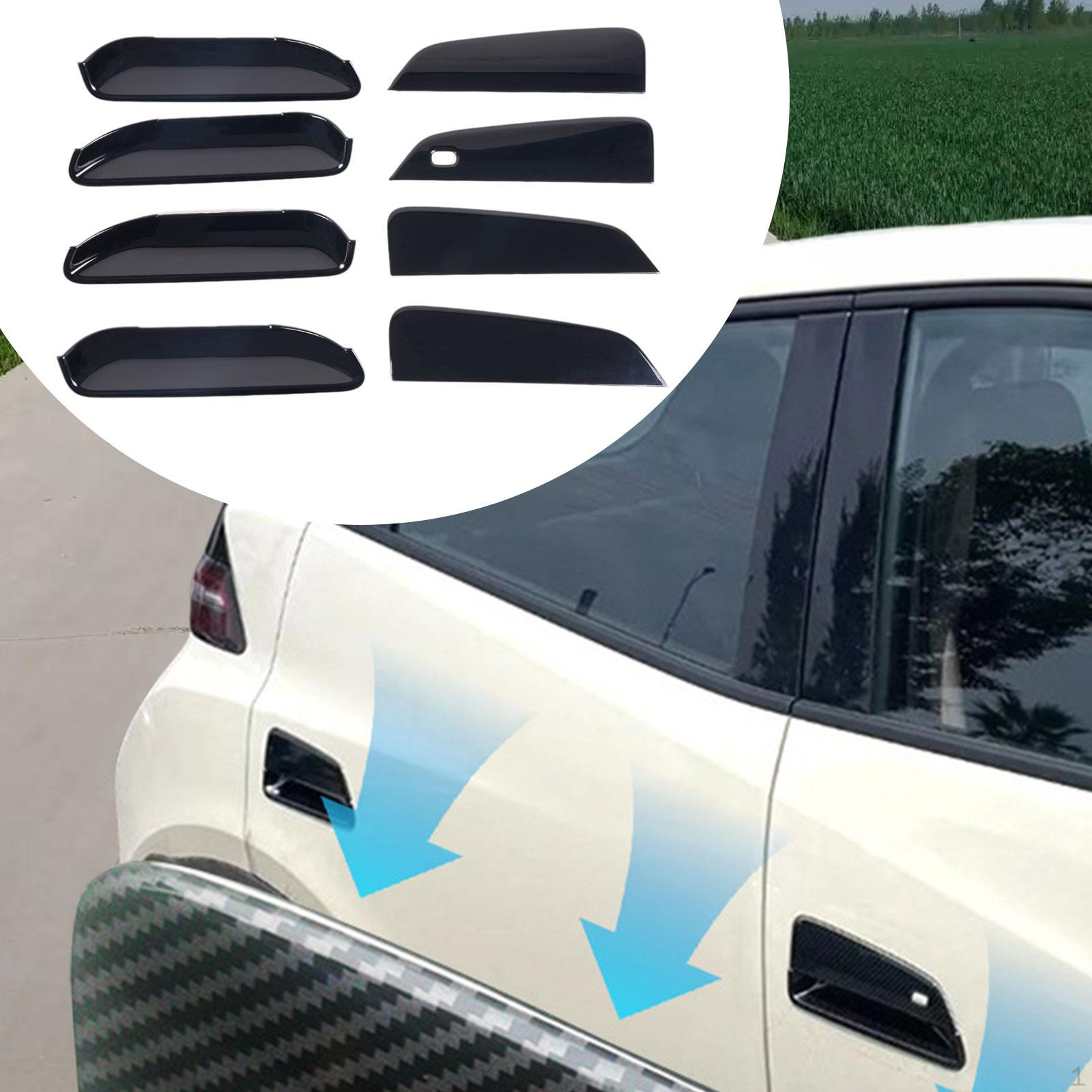 

8 шт. наклейки на дверные ручки автомобиля, защитные сменные детали, царапины на автомобильных компонентах Black