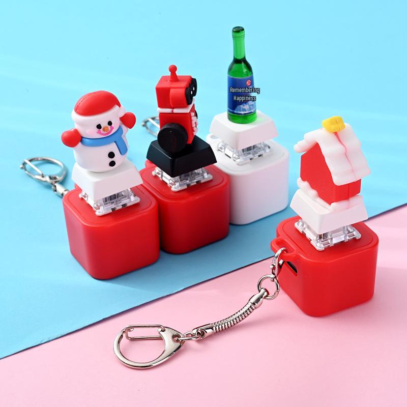 Cross-Border Charging Christmas Keyboard & Sound Emitting Keychain