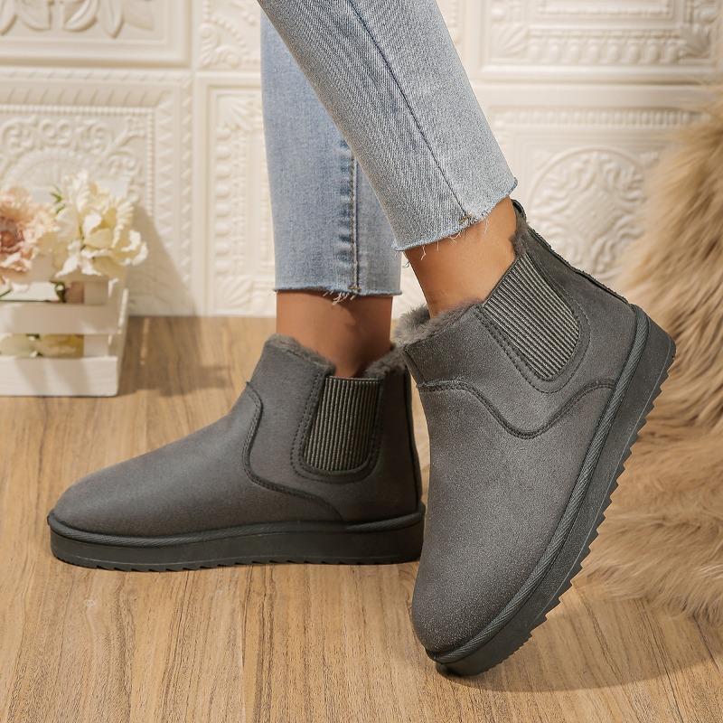 2025 New Arrival Thickened Fleece-Lined Cotton Boots Winter Fashion Slip-On Women's Snow Boots