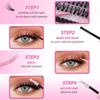 640 Cluster DIY Doll Lashes: 9-16mm Natural Dense D Curl Segmented False Eyelash Extension Set