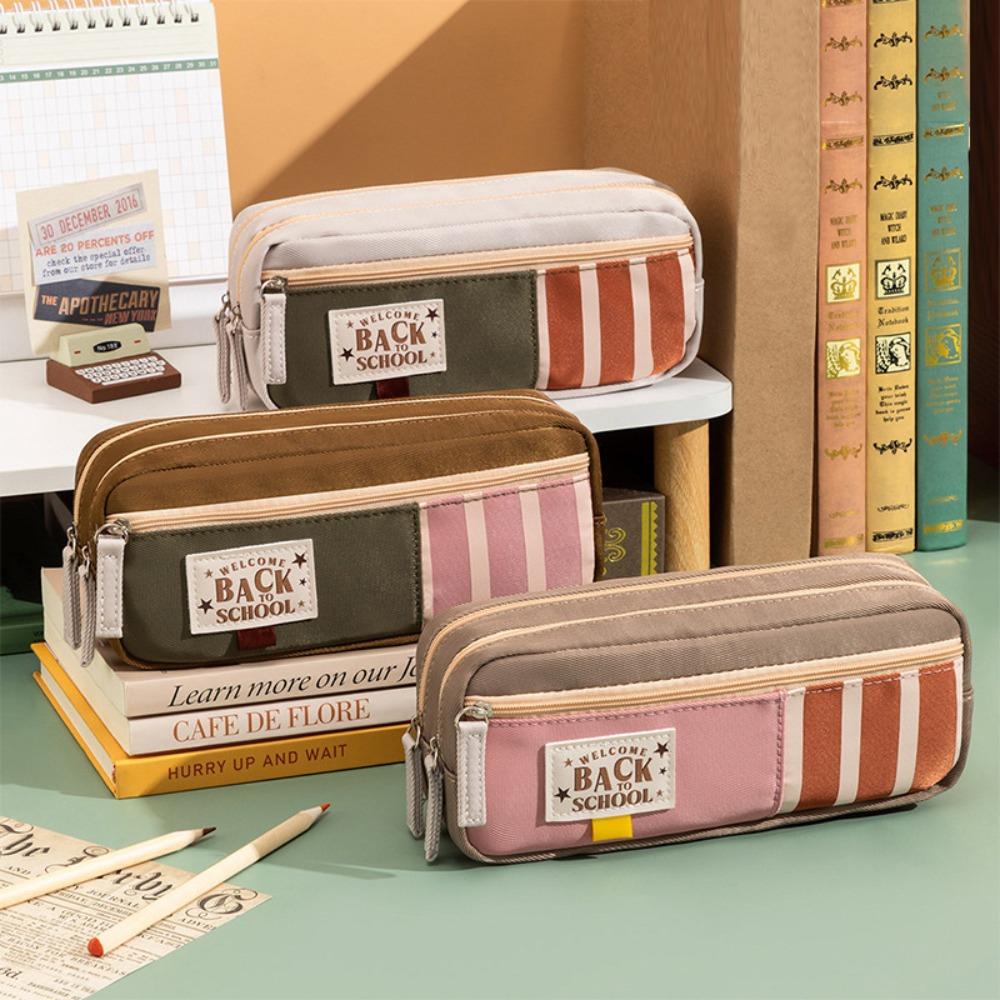 

Large Capacity Pen Bag Terylene School Supplies Stationery Storage Bag Students Random Color One