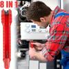 Klíč na umyvadlo, Multifunkční instalatérské nářadí pro instalaci vodovodních baterií a umyvadel, Nástroj pro extrakci trubek pro umyvadlo, koupelnu, kuchyň, toaletu, instalatérství
