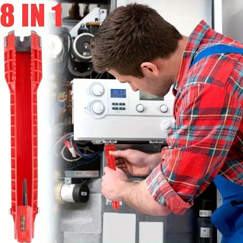 Klíč na umyvadlo, Multifunkční instalatérské nářadí pro instalaci vodovodních baterií a umyvadel, Nástroj pro extrakci trubek pro umyvadlo, koupelnu, kuchyň, toaletu, instalatérství