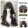 Full-Cover Women's Wig with Middle Part, Curtain Bangs, Long Curly Hair, Perfect for Natural Face Shape—No Hairnet Needed