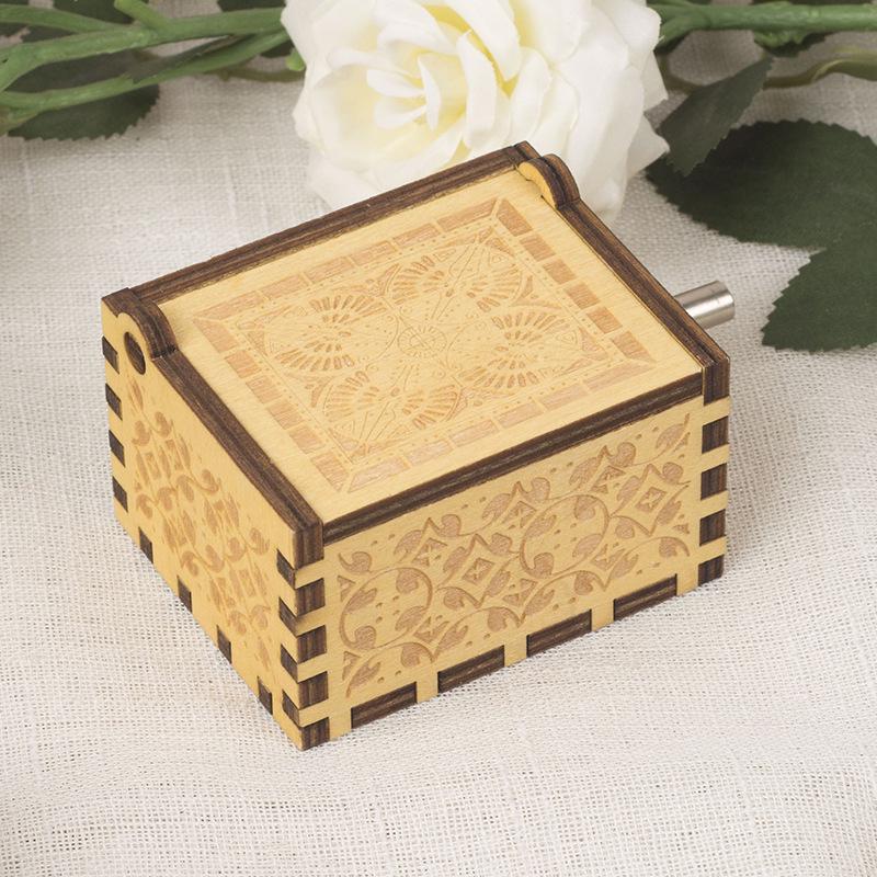 Handkurbel Harry Potter Schloss im Himmel Massivholz Spieluhr - Frohe Weihnachten für Alice