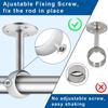 4Pcs Stainless Steel Curtain Rod Holders Heavy Duty Ceiling Curtain Rod Curtain Rod Bracket  Wall