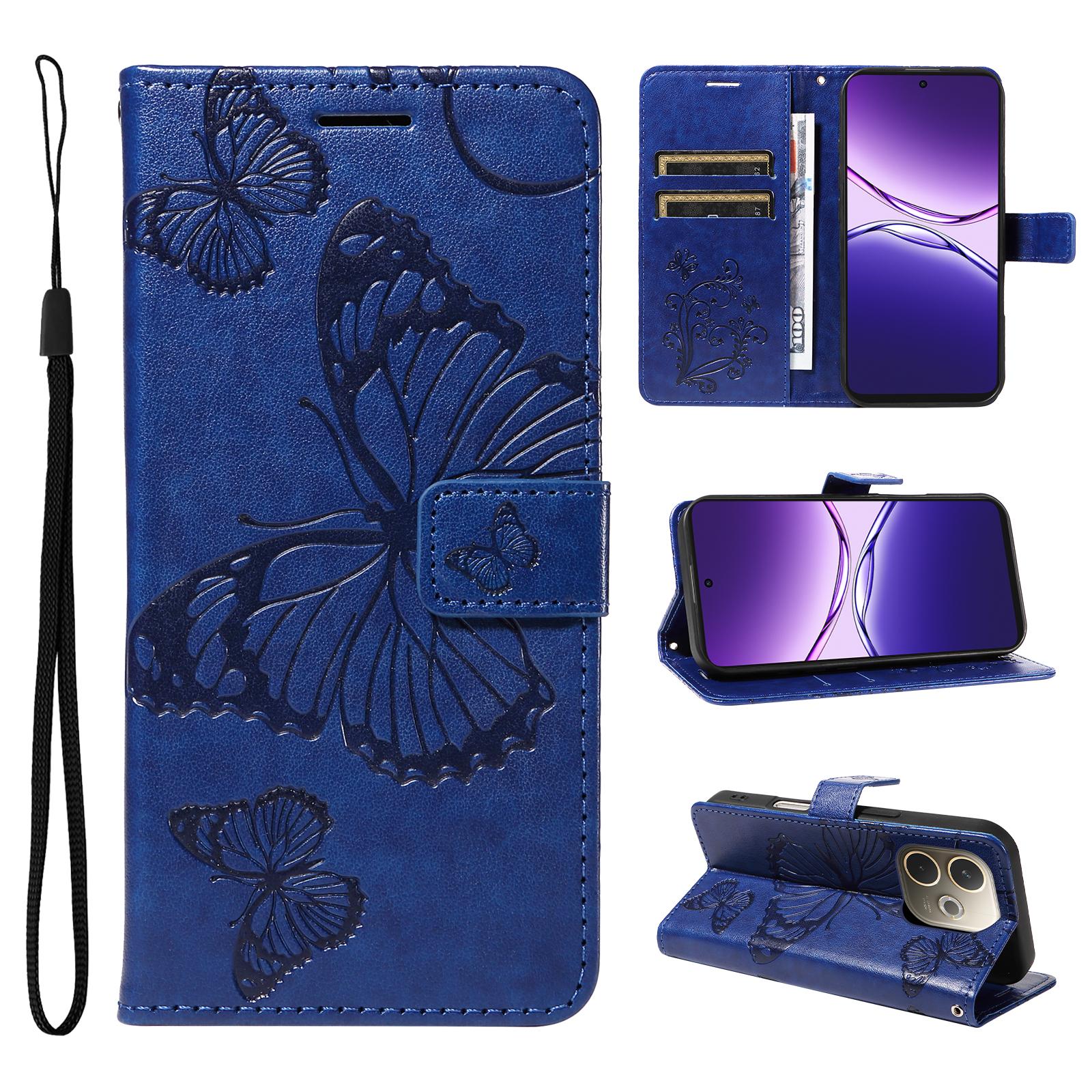 

For Oppo A5 4G (Global) /5G (Global)/A5 4G/5G/A3 Pro (Global) 5G Wallet Case Floral Butterfly Imprinted Leather Phone Cover B