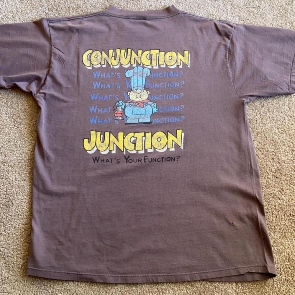 

1990 School House Rocks Conjunction Junction Tee Unisex Short Sleeve Shirt S5XL Unisex T-Shirt S