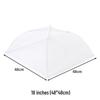 White Foldable Mesh Food & Table Cover - Mosquito & Dust Proof, Transparent Picnic & Vegetable Protector