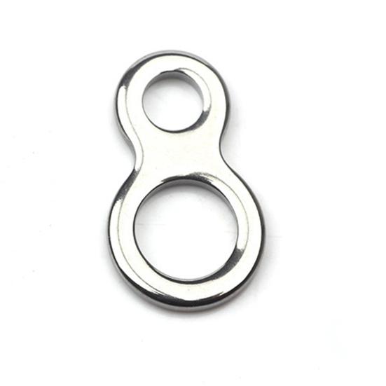 10ks 8 Pevný kroužek 2 otvory Odolný proti opotřebení Nerezový Robustní Rybaření Jigging pro Outdoor