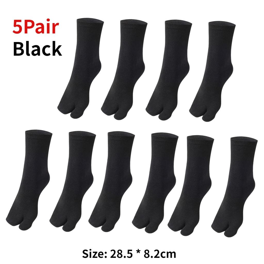 1-5Pair Japanese Style Two Finger Socks Unisex Clog Socks Polyester Toe Separation Socks Kimono Flip Flop Sandal Split Toe Sock
