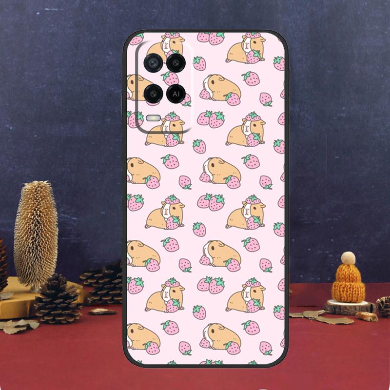Cute Cartoon Guinea Pig Case For Oppo A94 A74 A54 A15 A17 A57 A6 A5 Pro A16 A76 A96 A40 A60 A80 A18 A38 A58 A78 A98