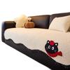 Chenier Irregular Special-Shaped Leather Sofa Pad, One-Piece Four-Season Universal Straight Row Cartoon Non-Slip Sofa Cover Pad