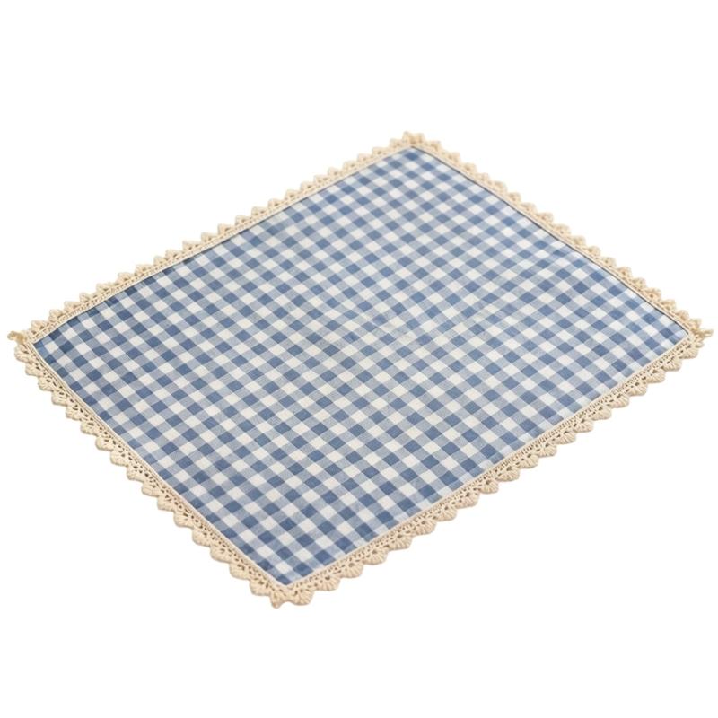 Tovaglietta Rettangolare da Pranzo, Tovaglietta da Tavola in Tessuto a Quadretti 30 X 40 Cm per Posizionamento Individuale dei Posti per i Pasti