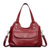 New Women's Medium Mother Bag Large Capacity Washed Leather Fashion Shoulder Portable Messenger Bag Casual Women's Bag
