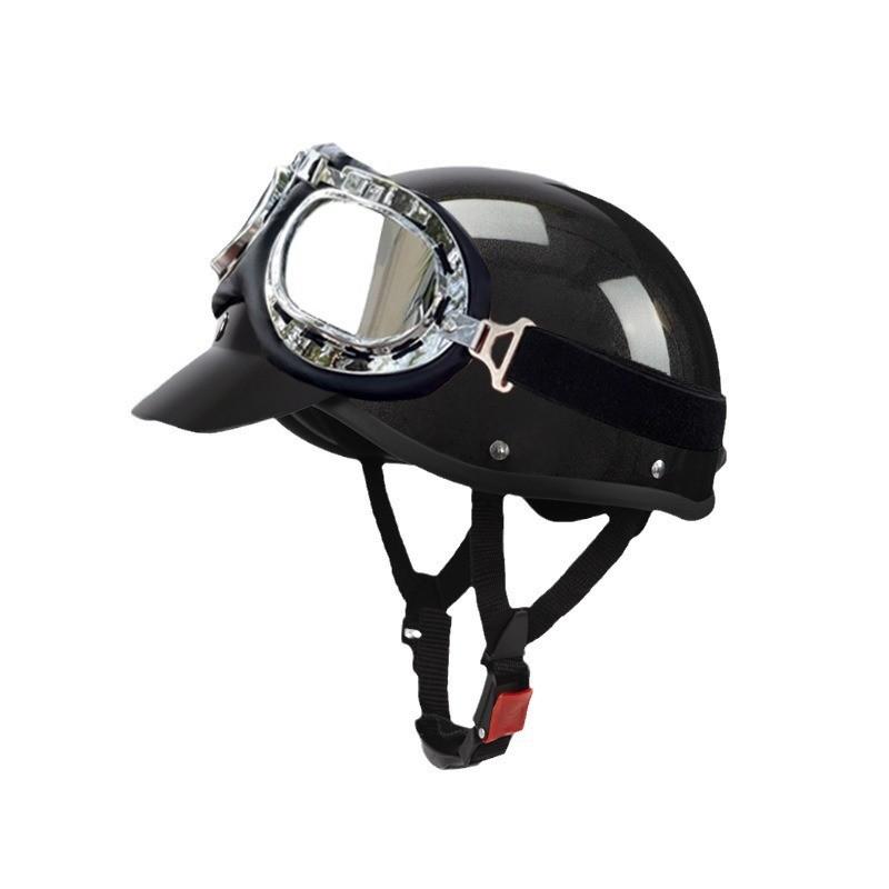 Electric Car Helmet Harley Retro Motorcycle Battery Car Hat Summer Breathable Men's and Women's Half Helmet