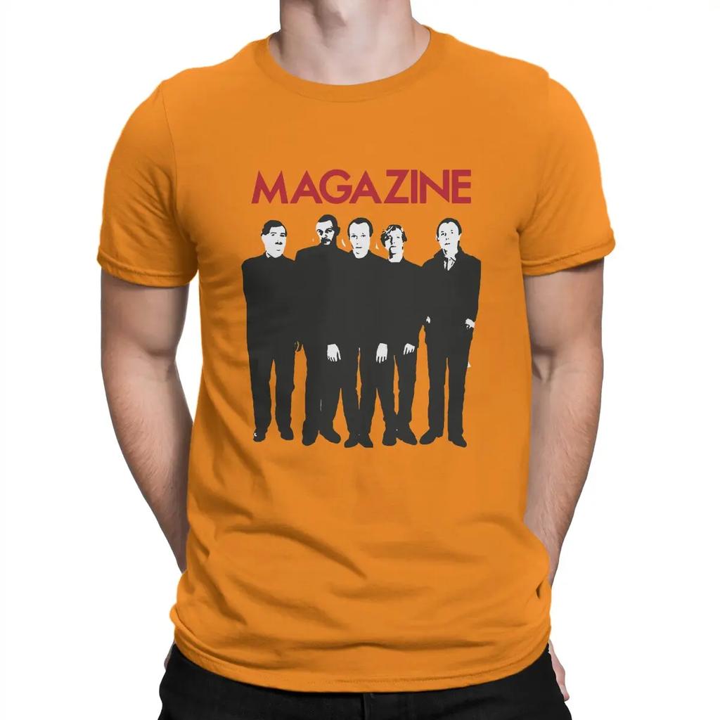 Magazinband T-Shirt Herren Reine Baumwolle Lustige T-Shirts Rundhals Magazin-T-Shirts Kurzarm Kleidung 4XL