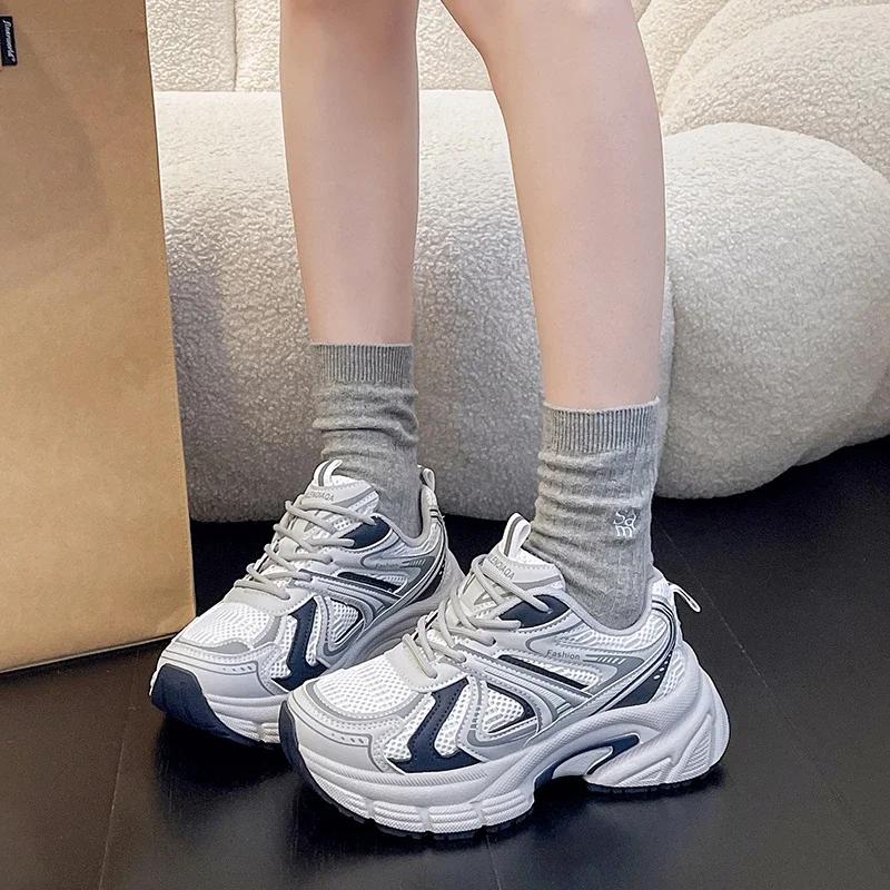 Spring Women's Sneakers Luxury Designer Fashion Casual Sneakers White Breathable Shoes for Women Low Top Vulcanized Shoes