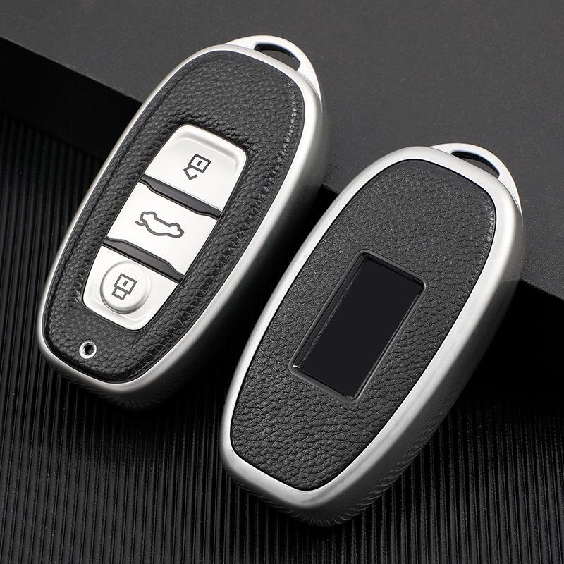 Luxury Leather Key Case for FAW Hongqi H7, Ehs3, and Eqm5 - Unisex Car Accessory