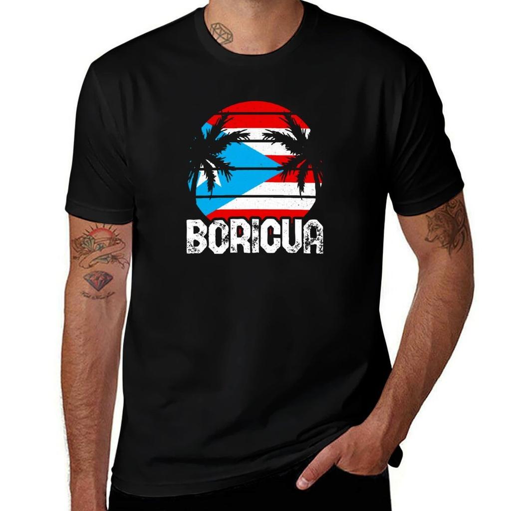 Puerto Rico Flag Proud Boricua Tshirt Fashion Simple Casual Tee Shirt Tshirt